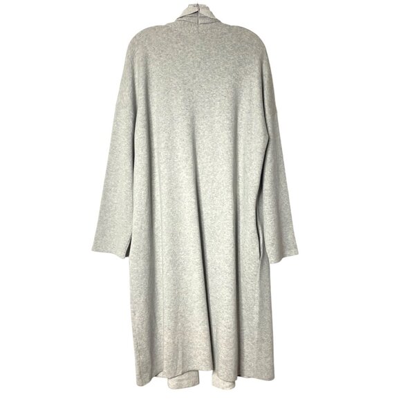 Garnet Hill Women’s Open Front Long Cardigan Size XL Merino Wool & Cotton Blend - Picture 2 of 6